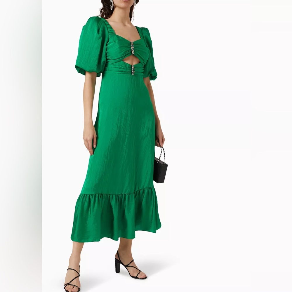 Sandro Vibrant Green Midi Dress